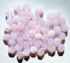 50 6mm Faceted Milky Light Pink Opal Beads